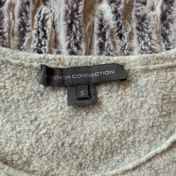 French Connection Size Small soft white/gray sweater - Picture 2 of 5